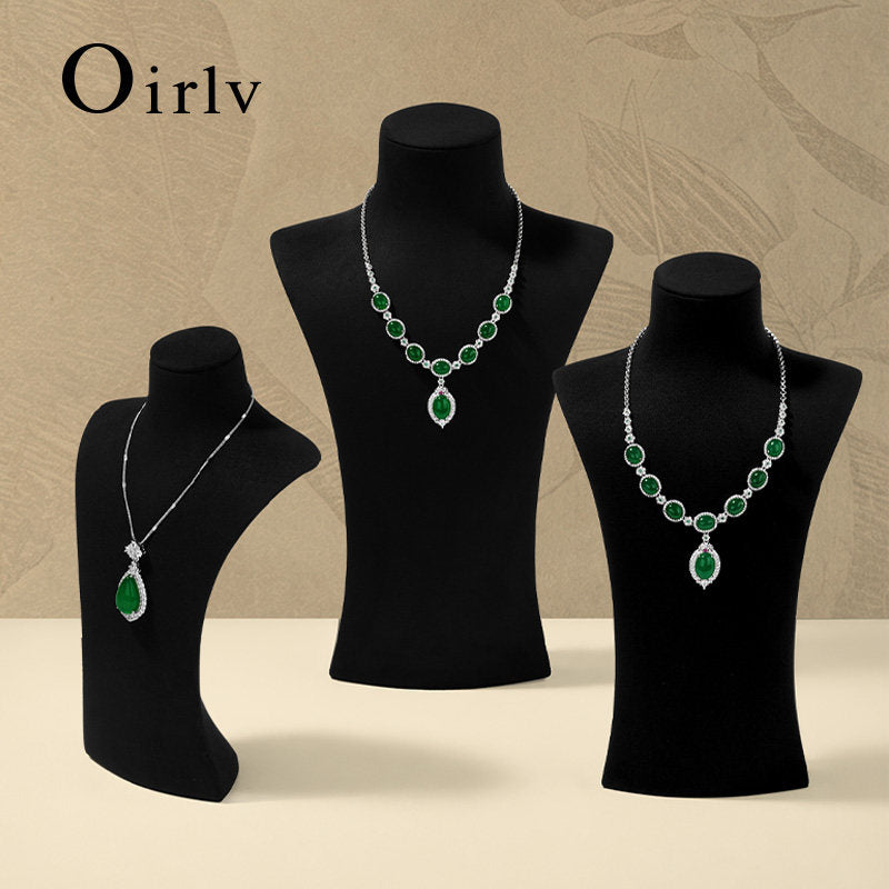 OIRLV Fashion Microfiber Polychrome Jewelry Bust ：RX120