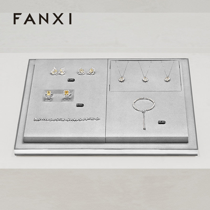 OIRLV high end Grey Microfiber earring display:TT433