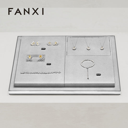 OIRLV high end Grey Microfiber earring display:TT433