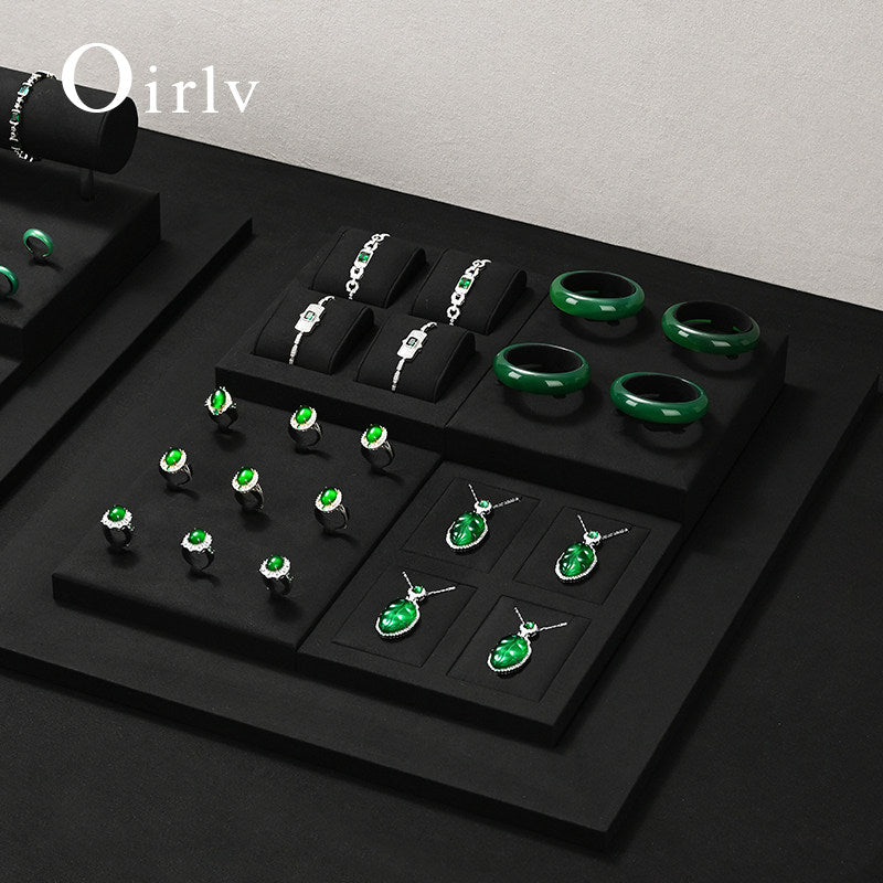 OIRLV High end Microfiber Black Jewelry display set series : TT398