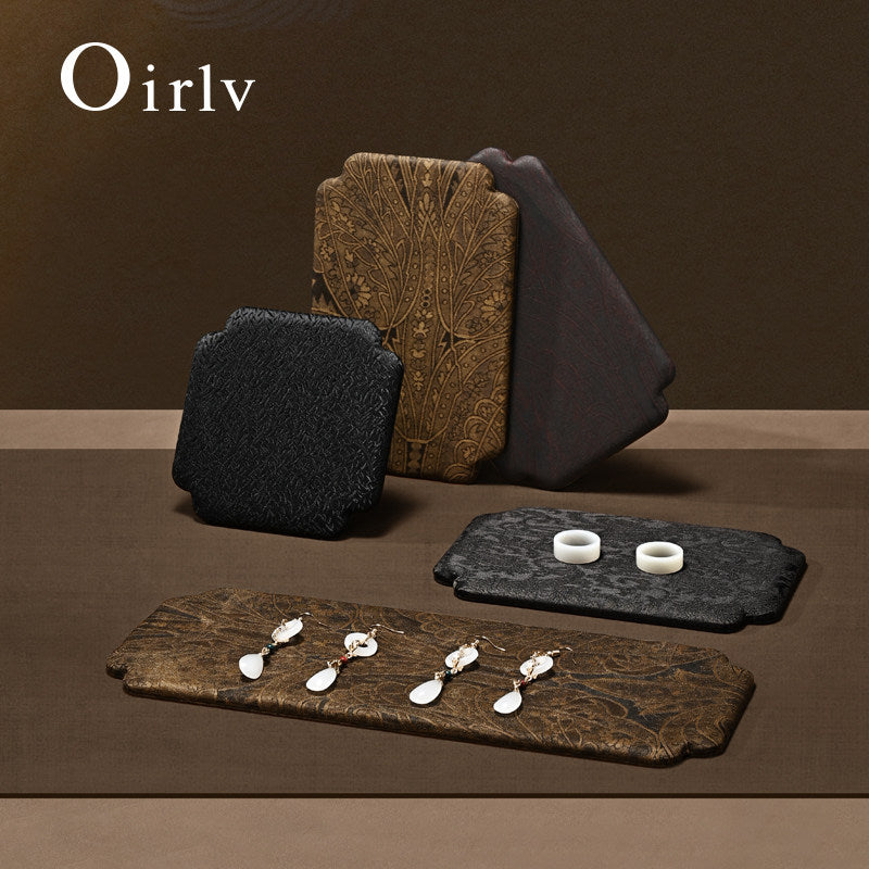 OIRLV Fashion Polychrome Silk Jewelry Display Tray：P228