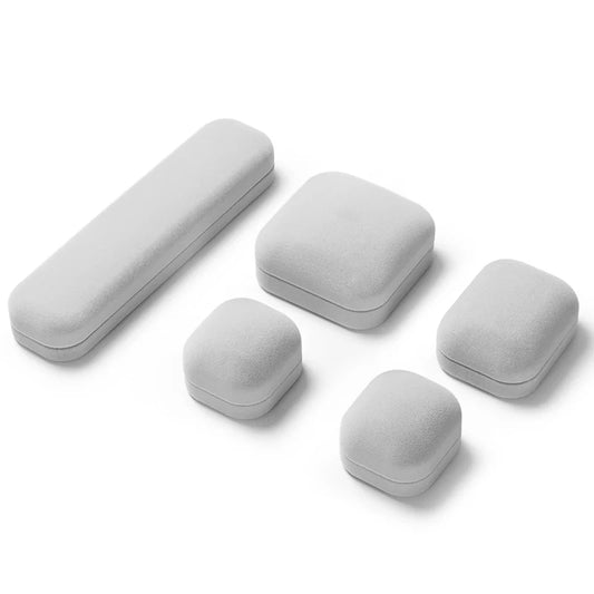 OIRLV Round Light Gray Color Jewelry Packaging Box H165