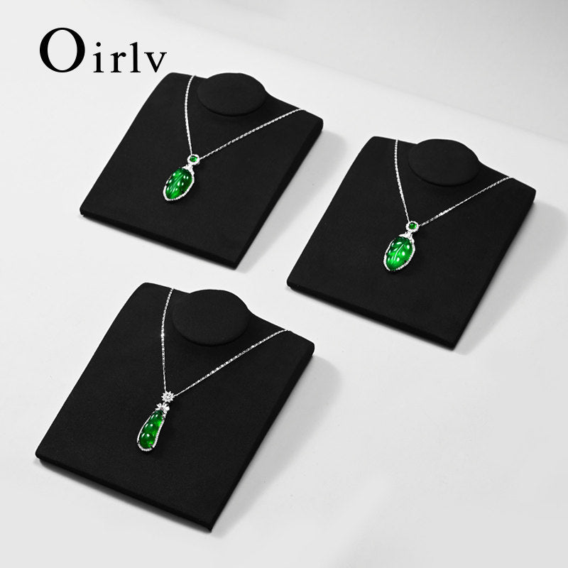 OIRLV Multiple colors available Microfiber Jewelry portrait stand