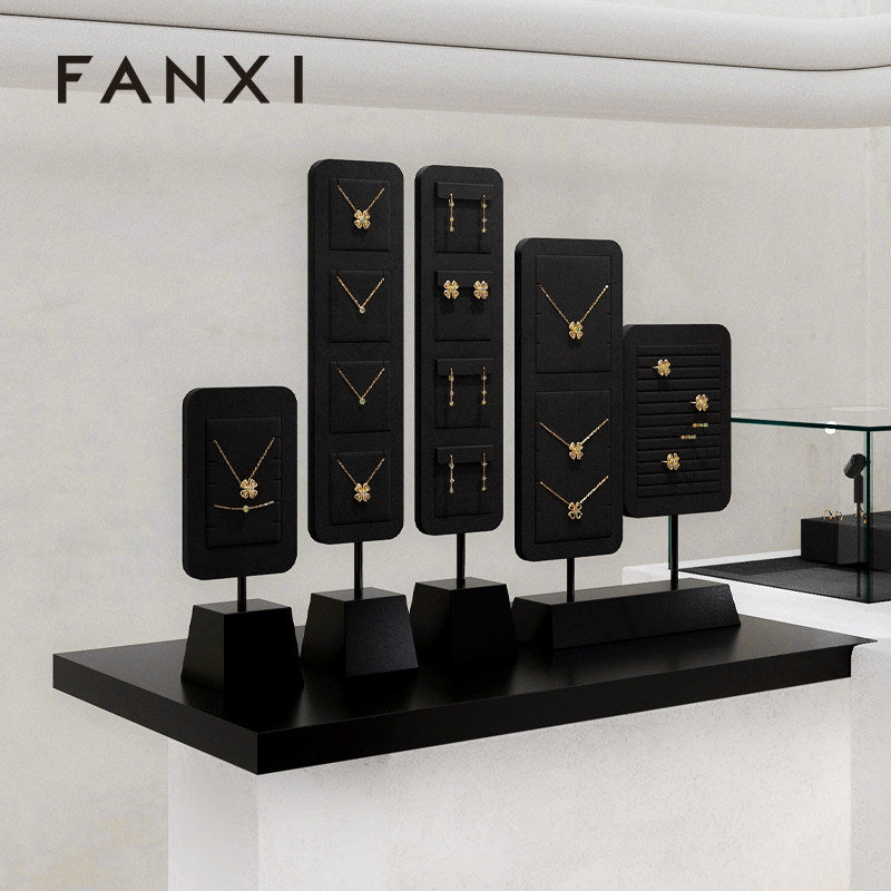 OIRLV wholesale Black Microfiber baking paint Jewelry Rack: PU110