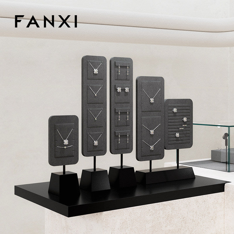 OIRLV Hot sale Dark grey Baking paint Jewelry display stand: PU109