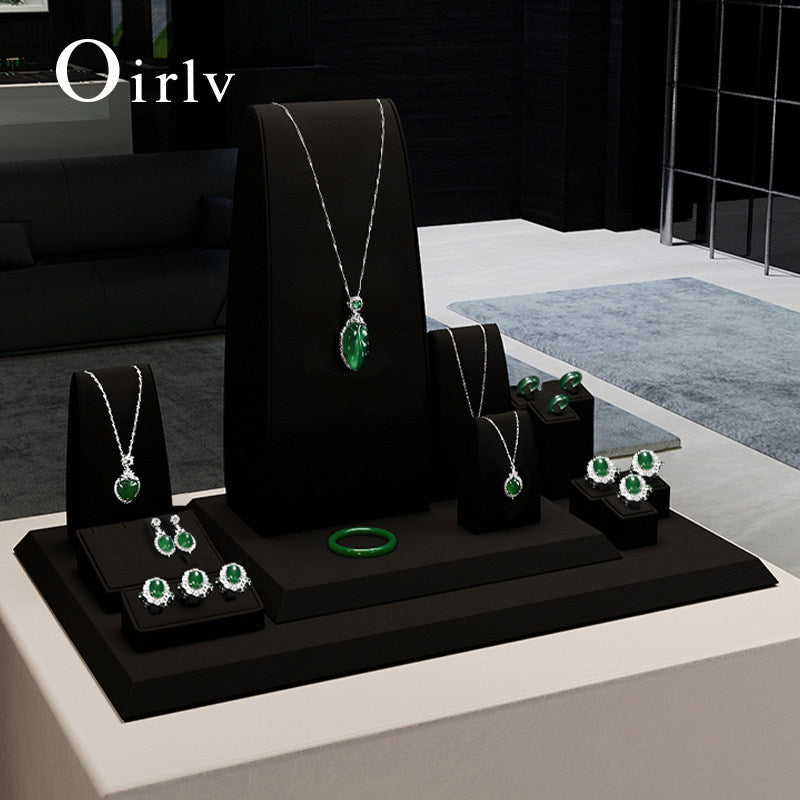 Black Microfiber Jewelry Set TT111