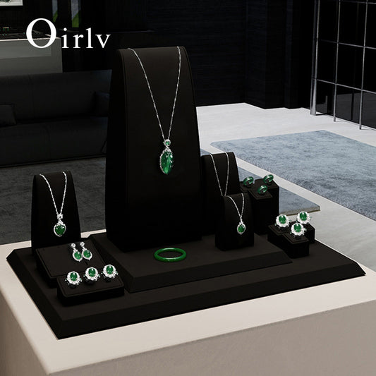 Black Microfiber Jewelry Set TT111