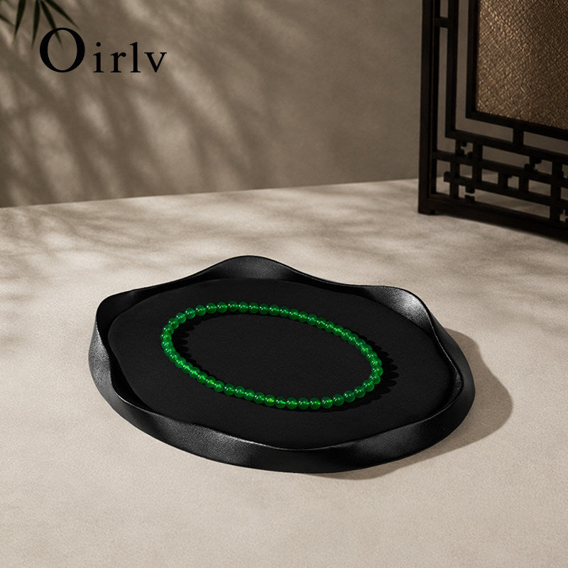 OIRLV Luxury Polychrome Leather Microfiber Jewelry Tray : P242