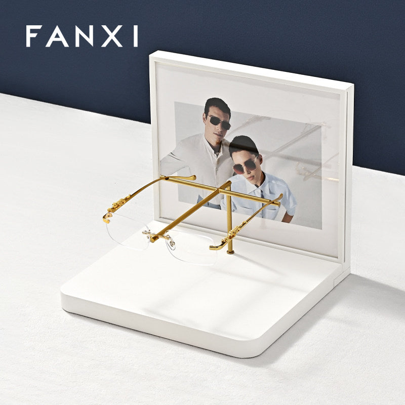 OIRLV Fashion White Leather metal Jewelry Display : JS150