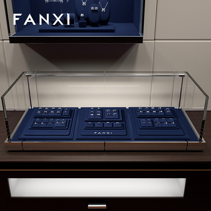 OIRLV factory Blue Microfiber Jewelry display set series: TT420