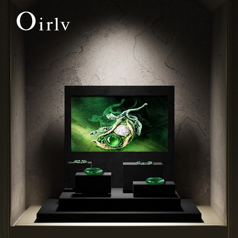 Black Beige Grey Cube Jewelry Display Set TT254