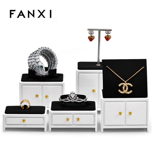 OIRLV Custom colour solid wood jewellery display set : SM109