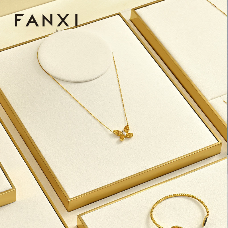 High quality off white metal Jewelry display set ：TT438