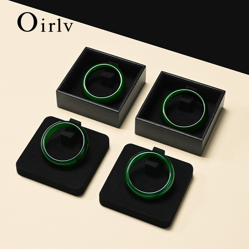 OIRLV Factory Black PU Microfiber Jewelry Collection Set :J017