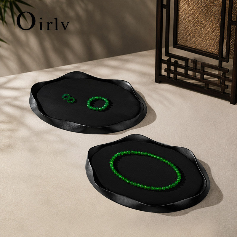 OIRLV Luxury Polychrome Leather Microfiber Jewelry Tray : P242