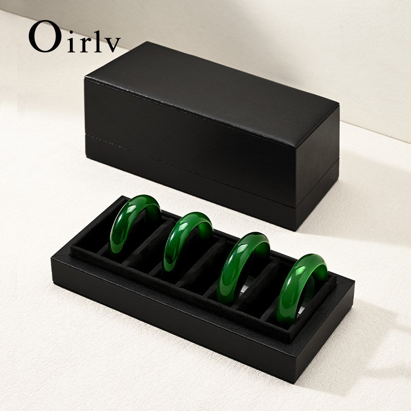 OIRLV hot sale Black Velvet Bracelet storage box:H185