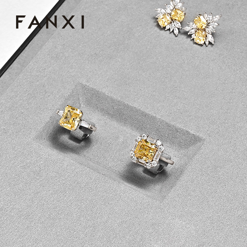 OIRLV high end Grey Microfiber earring display:TT433