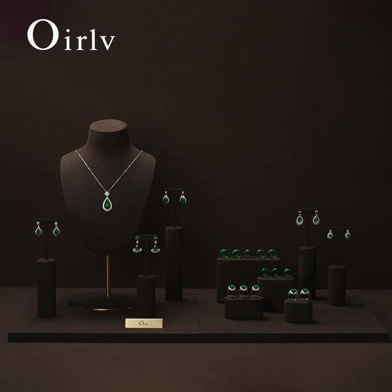 OIRLV Factory brown Microfiber fashion jewelry set ：TT482