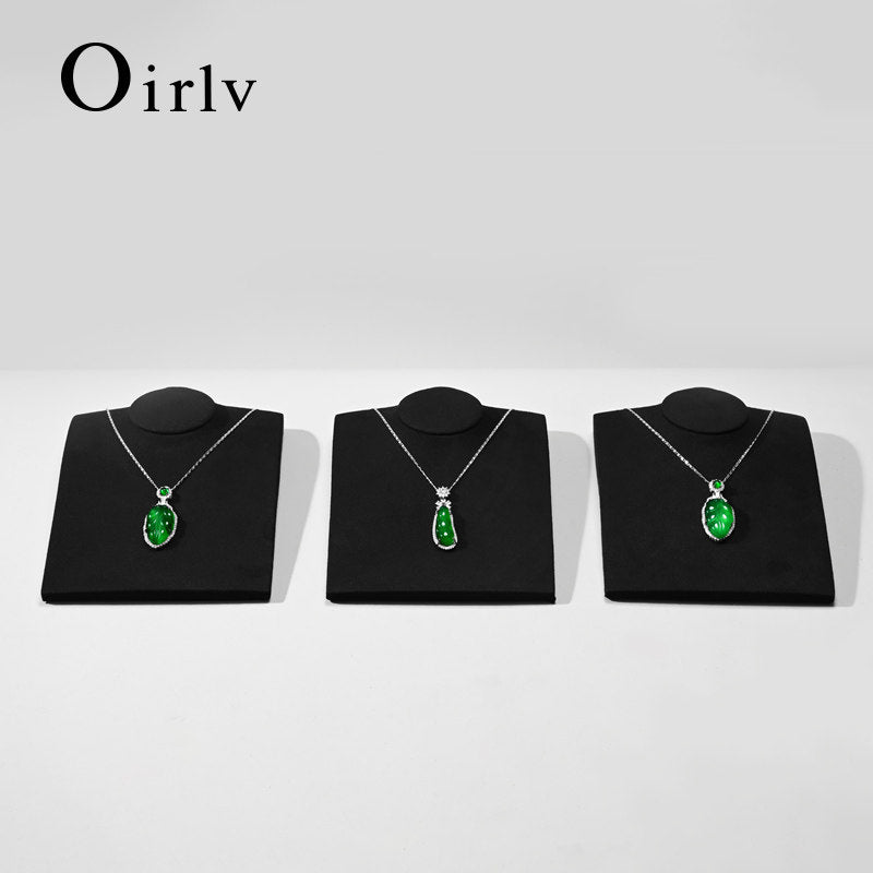 OIRLV Multiple colors available Microfiber Jewelry portrait stand
