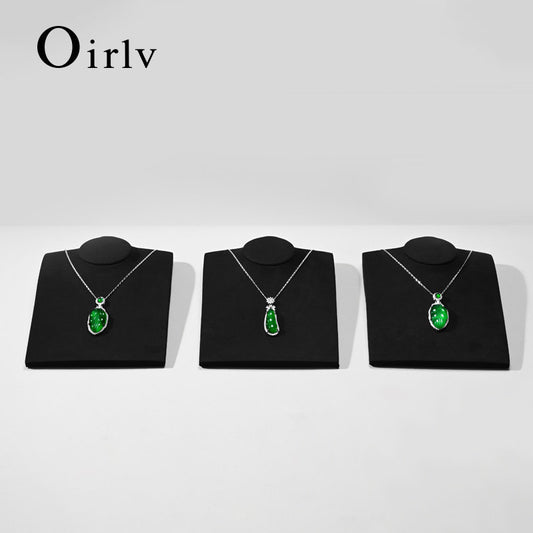OIRLV Multiple colors available Microfiber Jewelry portrait stand