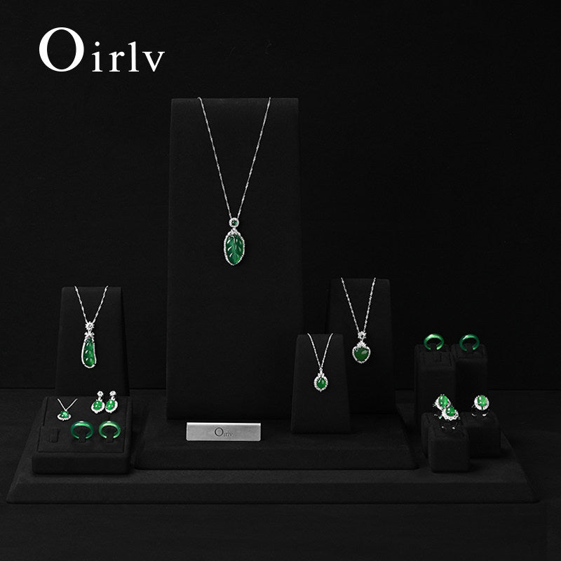 Black Microfiber Jewelry Set TT111
