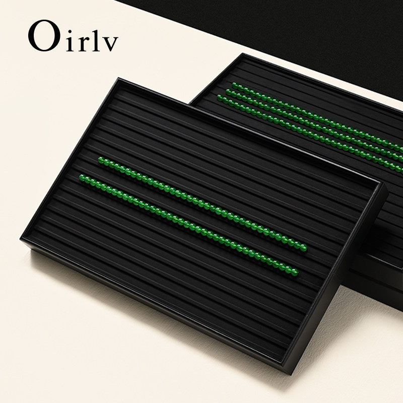 New arrival Black PU Leather Jewelry Display Tray：P231