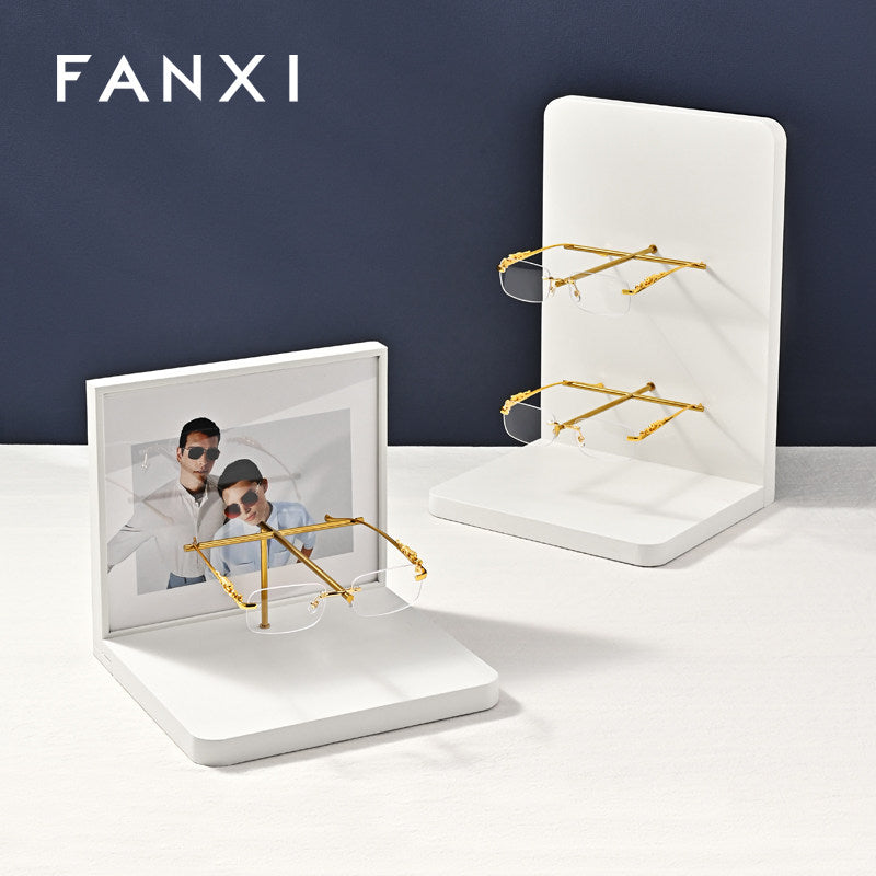 OIRLV Fashion White Leather metal Jewelry Display : JS150