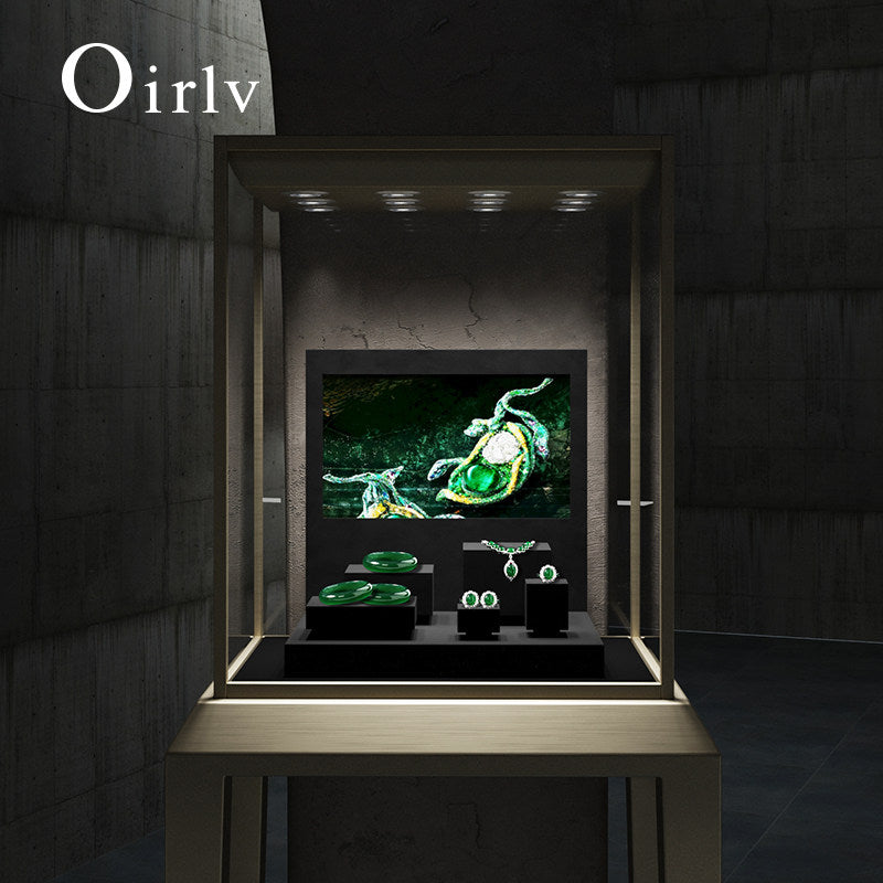 Black Beige Grey Cube Jewelry Display Set TT254