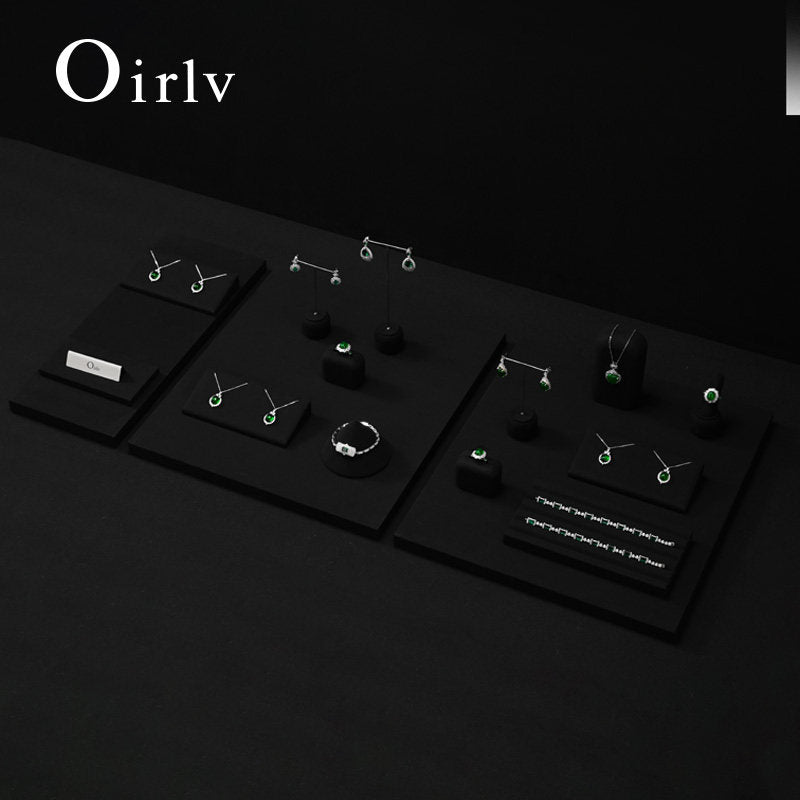 OIRLV Wholesale Black Microfiber Jewelry display set : TT224