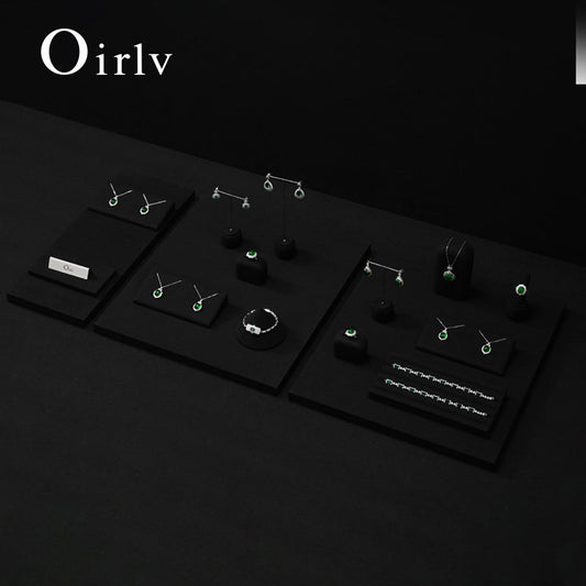 OIRLV Wholesale Black Microfiber Jewelry display set : TT224