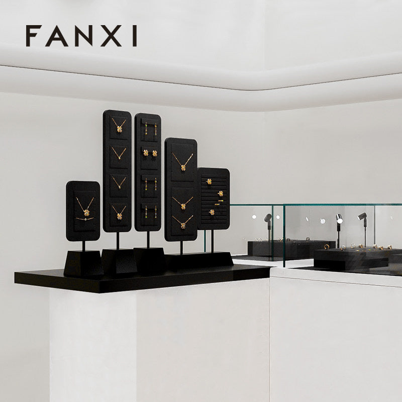 OIRLV wholesale Black Microfiber baking paint Jewelry Rack: PU110