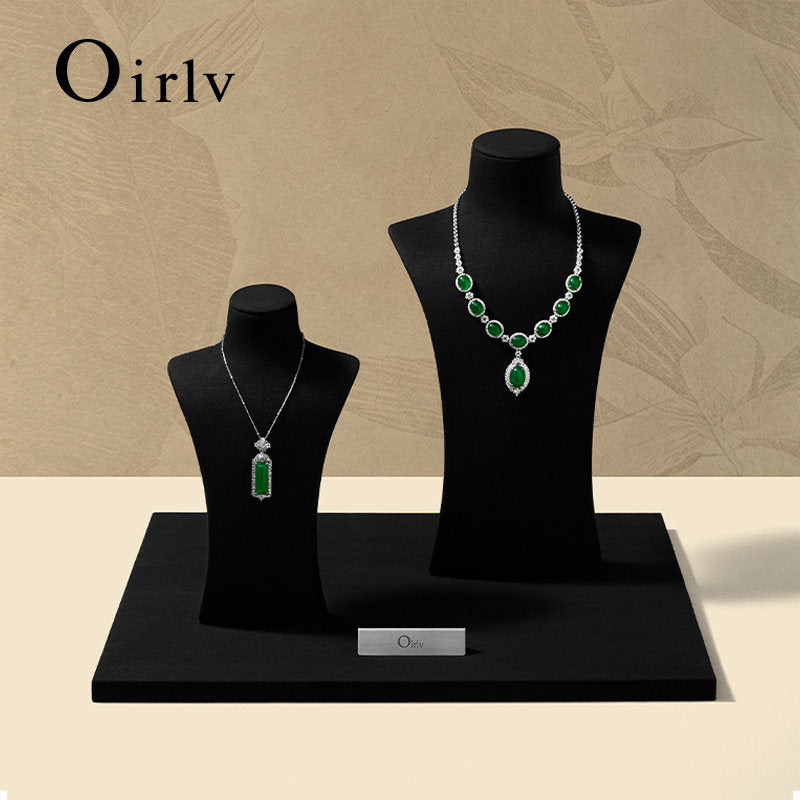 OIRLV Fashion Microfiber Polychrome Jewelry Bust ：RX120
