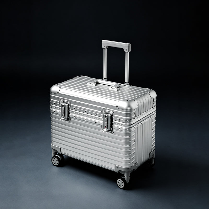 OIRLV Luxury Silver Alloy Velvet Jewelry Rolling Case : X080