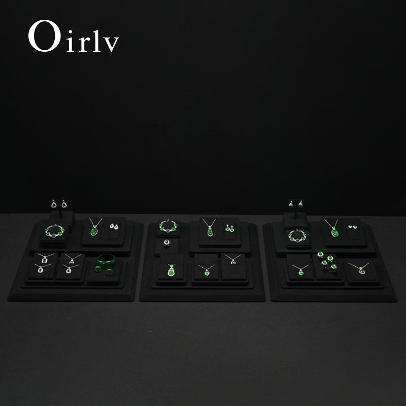OIRLV New arrival black Microfiber luxury jewellery display ：TT422