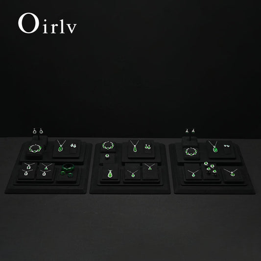 OIRLV New arrival black Microfiber luxury jewellery display ：TT422