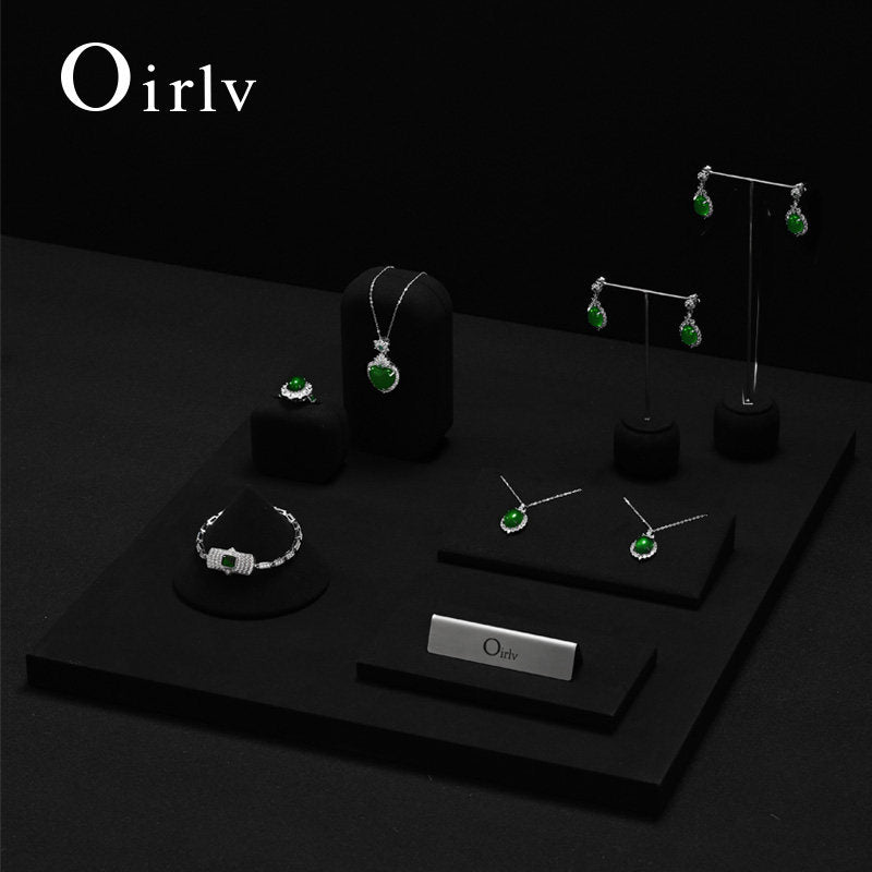 OIRLV Wholesale Black Microfiber Jewelry display set : TT224
