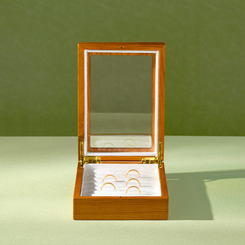 OIRLV Solid Wood Jewelry Box — Ring & Earring Organizer H213