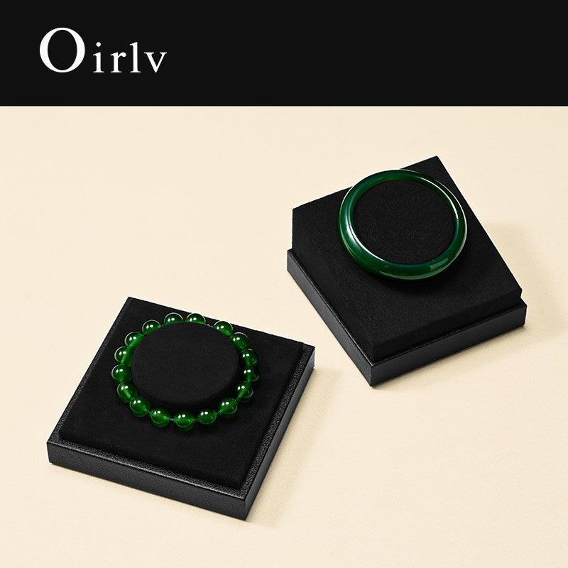 OIRLV Factory Black PU Microfiber Jewelry Collection Set :J017