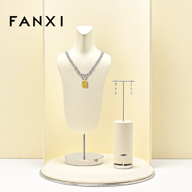 OIRLV high quality Beige Microfiber custom jewelry : TT513
