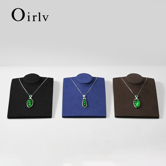 OIRLV Multiple colors available Microfiber Jewelry portrait stand