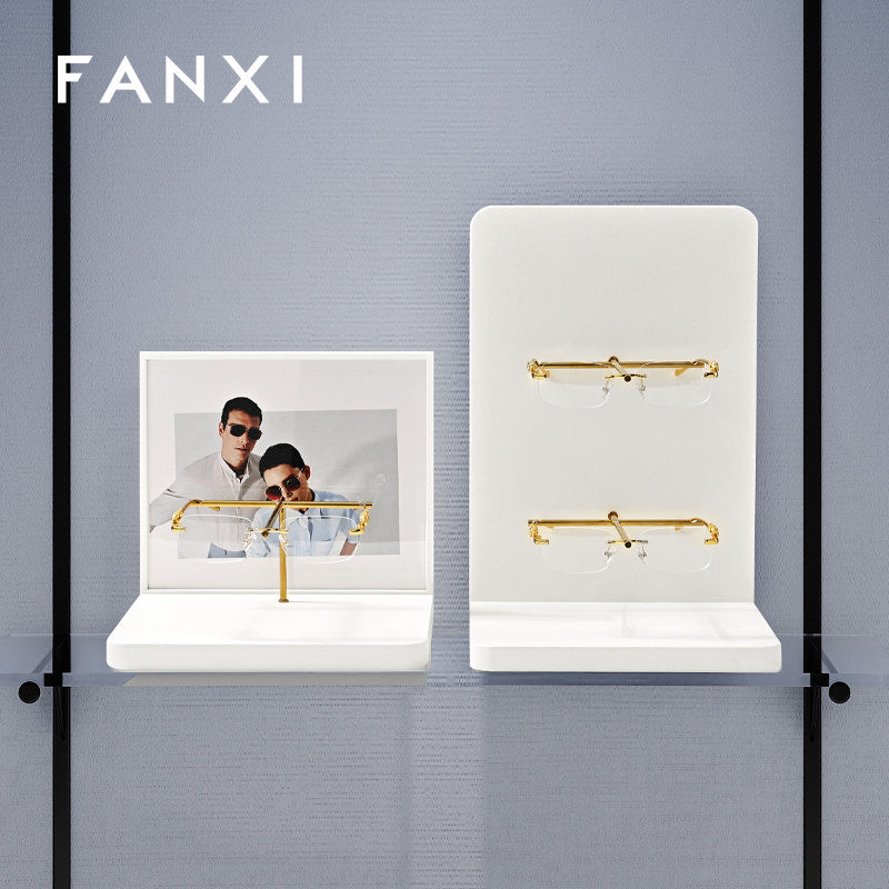 OIRLV Fashion White Leather metal Jewelry Display : JS150