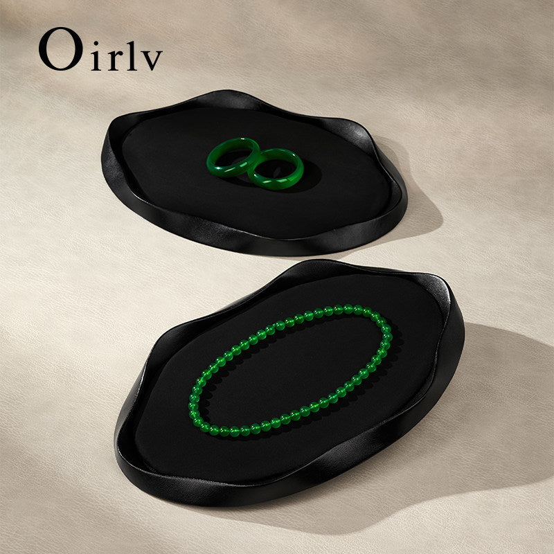 OIRLV Luxury Polychrome Leather Microfiber Jewelry Tray : P242
