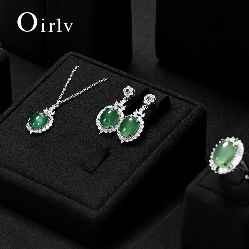 Black Microfiber Jewelry Set TT111
