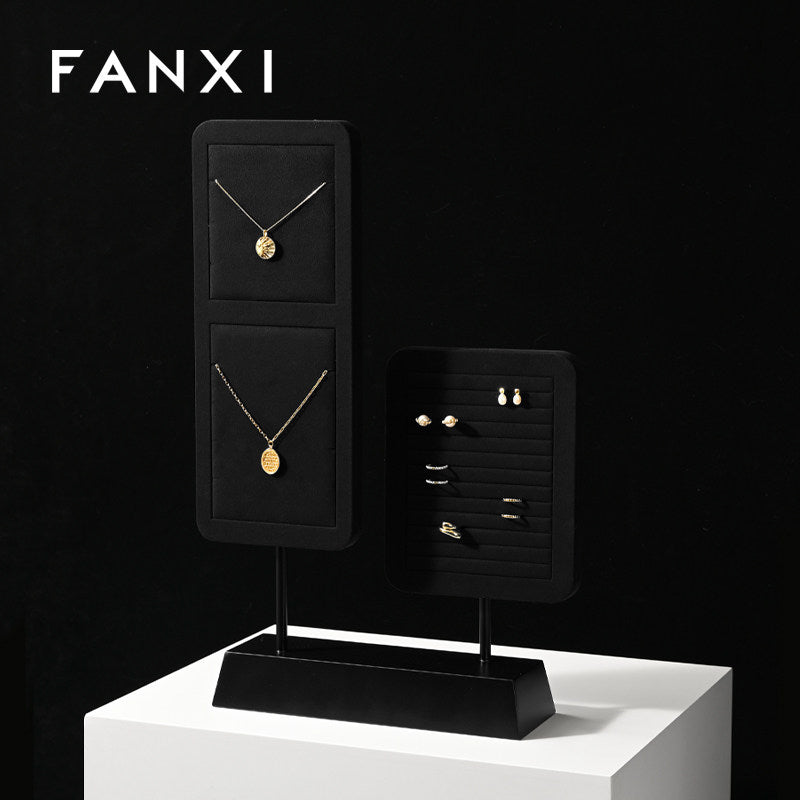 OIRLV wholesale Black Microfiber baking paint Jewelry Rack: PU110