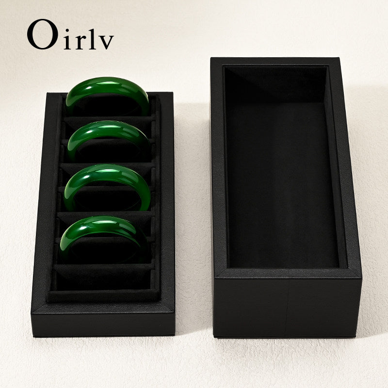 OIRLV hot sale Black Velvet Bracelet storage box:H185