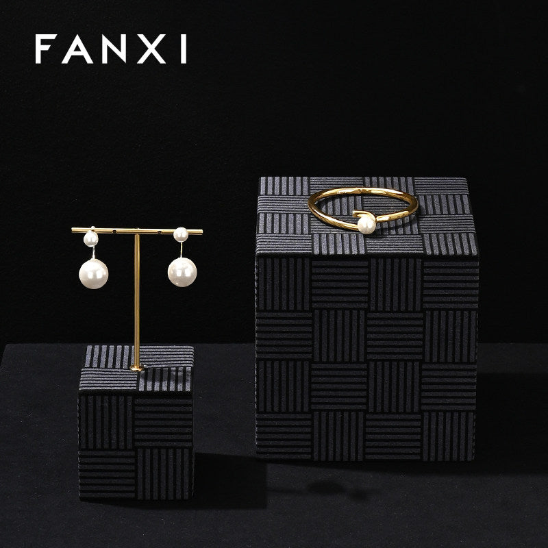 OIRLV New arrival Black Microfiber Jewelry display set series: TT446
