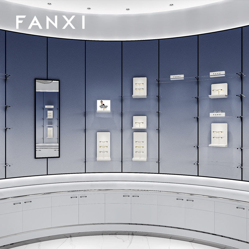 OIRLV Fashion White Leather metal Jewelry Display : JS150