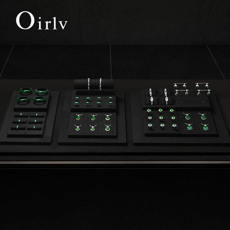 OIRLV High end Microfiber Black Jewelry display set series : TT398