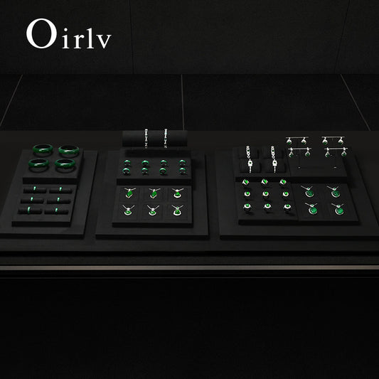 OIRLV High end Microfiber Black Jewelry display set series : TT398