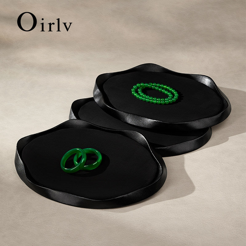 OIRLV Luxury Polychrome Leather Microfiber Jewelry Tray : P242